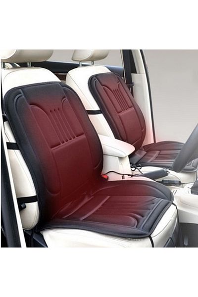 CED AUTO TRADE Electric Heated Car Seat Cover, 12V Black