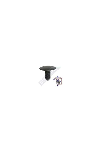 ROMİX Upholstery Clips For Fiat/Lancia/Alfa Romeo - Black Set of 10 Pieces