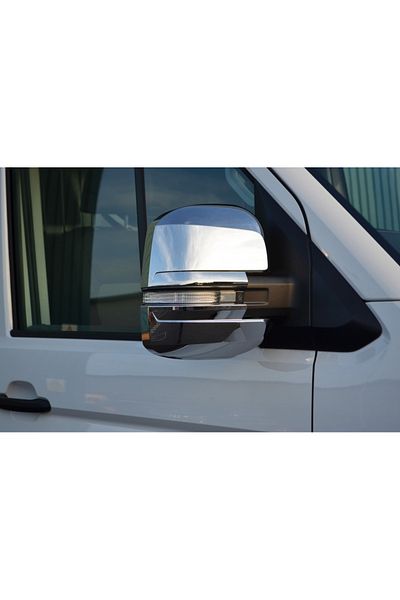 CED AUTO TRADE Chrome mirror caps compatible with VW CRAFTER 2017->, ABS plastic