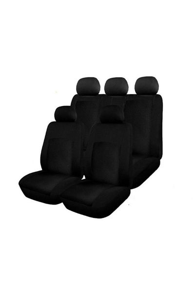 CED AUTO TRADE Set huse scaune auto, universale, fata-spate, jacquard, negru cu negru
