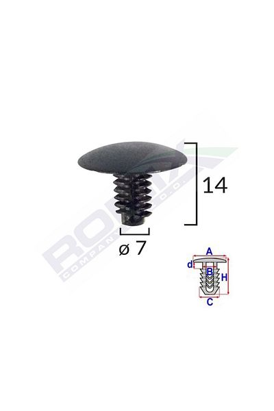 ROMİX Clips Tapiterie Pentru Fiat/ Lancia/Alfa Romeo Set 10 Buc