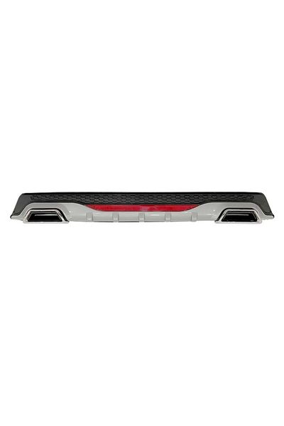 CED AUTO TRADE Universal rear bumper diffuser, ELITE PLUS B Design, matt black / grey and reflective reflector