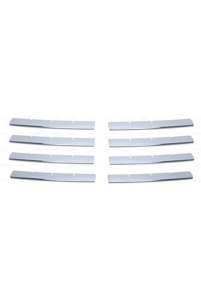 CED AUTO TRADE Set 8 ornamente inox grila compatibil cu Nissan Qashqai, Qashqai +2 2007-2010