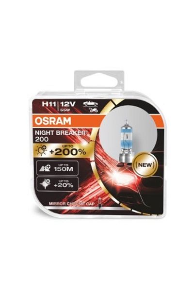 Osram SET 2 BECURI 12V H11 55 W NIGHT BREAKER +200% OSRAM