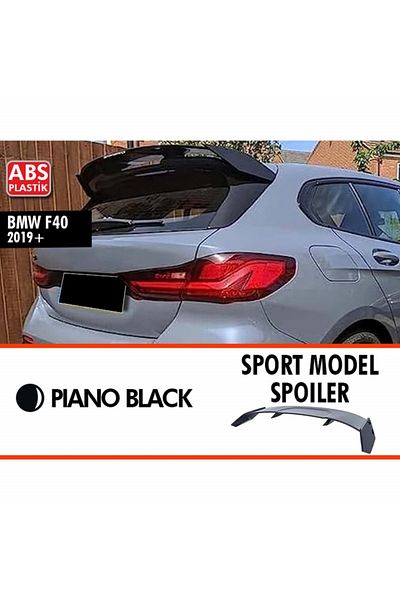 CED AUTO TRADE Trunk Spoiler compatible with BMW 1 Series F40 2019-2022, plastic, glossy black