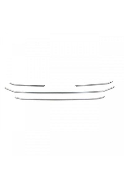 CED AUTO TRADE Set of 4 stainless steel central grille ornaments compatible with FORD CUSTOM, TRANSIT CUSTOM 2018->