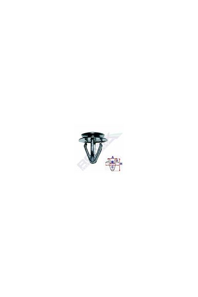 ROMİX Clips Tapiterie Pentru Fiat/Suzuki 8X16.3Mm - Gri Set 10 Buc