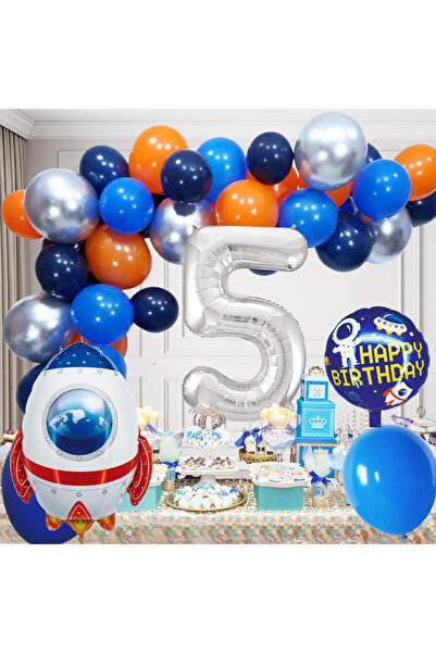 tedaks 5 Year Old Space Themed Birthday Set Space Shuttle Happy Birthday Lett...