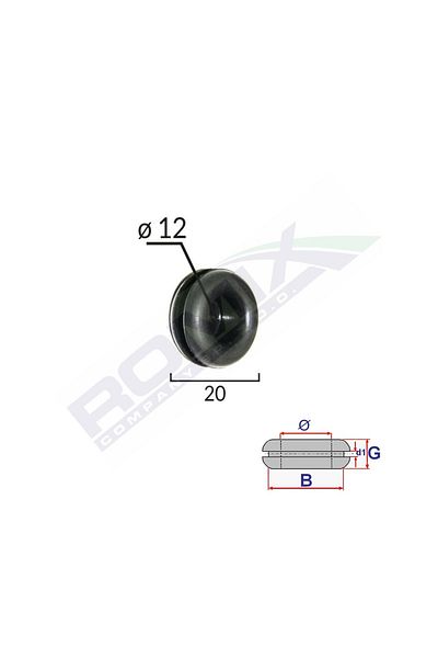 ROMİX Capac Cauciuc Inchis Universal Diametru 12Mm Set 5 Buc