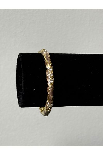 Beloria Mineli Motif Coffee Steel Bracelet
