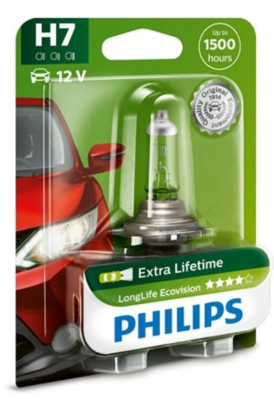 Philips Bec BEC FAR H7 55W 12V Durată de viață mai lungă Ecovision (blister 1 buc) Philips