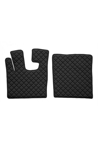 CED AUTO TRADE Set covorase camion, piele ecologica compatibil cu DAF XF 105 2007-2012 Negru, AUTOMAT