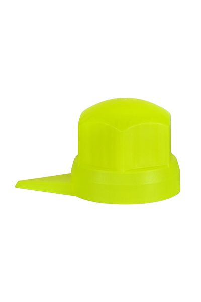 Mega Drive SET OF 10 PLASTIC COVERS FOR WHEEL HUB WITH INDICATOR 33 MM NEON YELLOW 41 MM