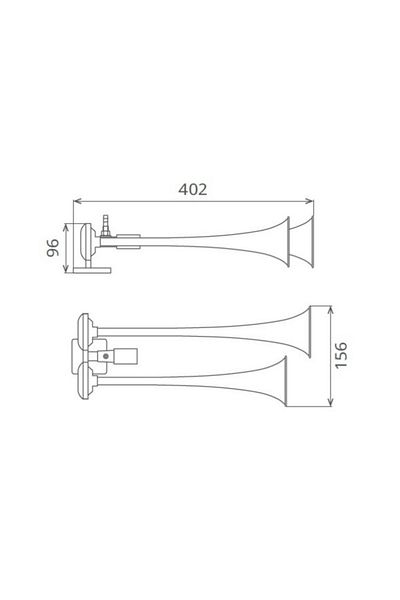 Seger CLAXON CROM CAMION CU DOUA GOARNE 24V 1A