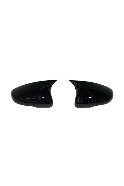 CED AUTO TRADE Capace oglinda compatibile cu VW Golf 6 VI Hatchback Negru lucios Batman Style