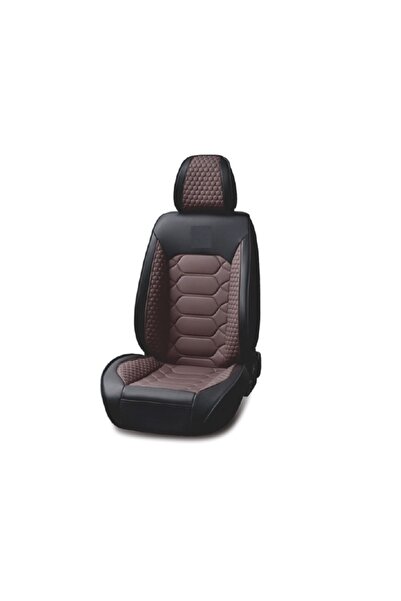 CED AUTO TRADE Set huse scaune auto universale, piele ecologica negru cu maro...