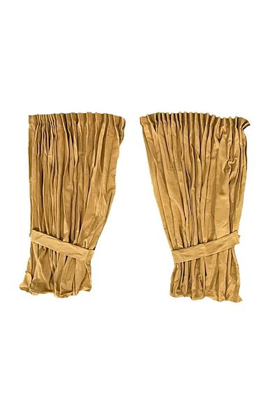 CED AUTO TRADE Set of 4 curtains for truck, universal compatible with DAF, cream color, synthetic material