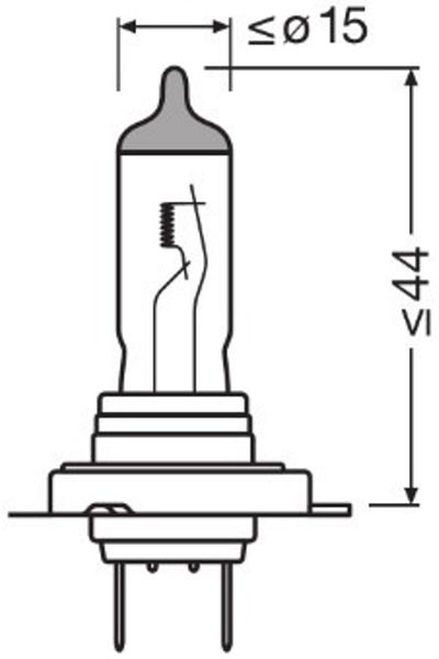 Osram Bec 12V H7 55 W Întrerupător de noapte Argintiu +100% Blister 1 buc Osram
