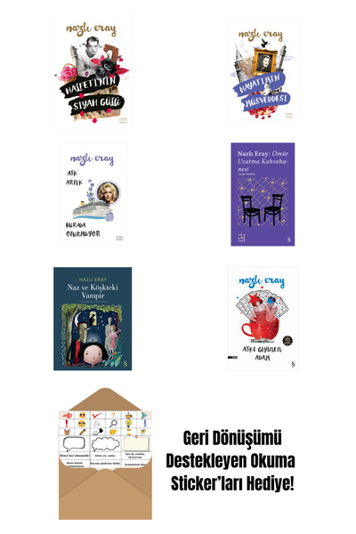 Everest Yayınları Nazlı Eray 6 Kitap Set + Okuma Sticker'ları