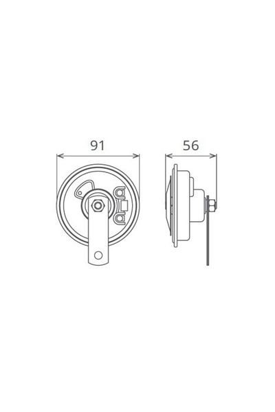 Seger Claxon electromagnetic 12V 5A tonă inalt