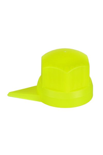 Mega Drive SET OF 10 PLASTIC COVERS FOR WHEEL HUB WITH INDICATOR 33 MM NEON YELLOW 41 MM