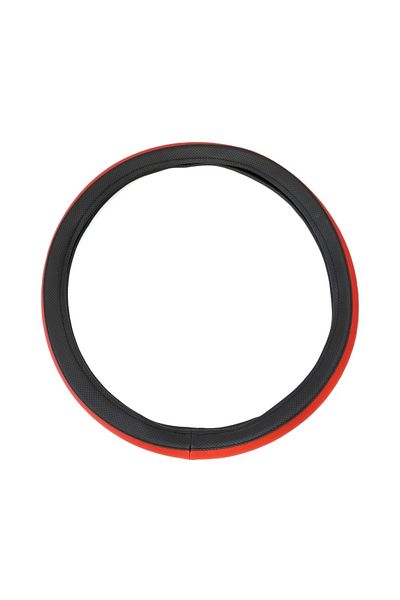 Umbrella STEERING WHEEL COVER ECOLOGICAL LEATHER RED/BLACK 44-48 CM UMBRELLA