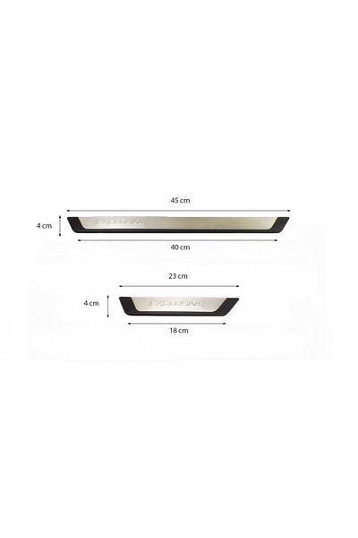 CED AUTO TRADE Set of 4 aluminum sill protectors compatible with VW Golf Plus 2005-2013, Exclusive Design