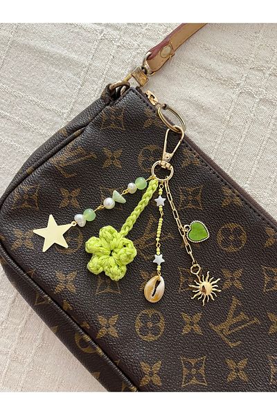Poshy Atelier Manifest Sueda Bag Charm Keychain Ornament Car Accessory