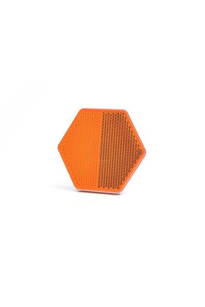 WAS Hexagonal Reflector With Adhesive, 1204 Uo6, Orange Was