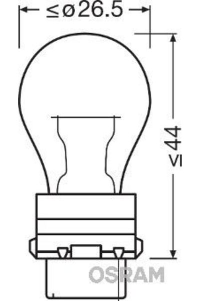 Osram Bec 12V PY27/7W Set original 10 buc OSRAM