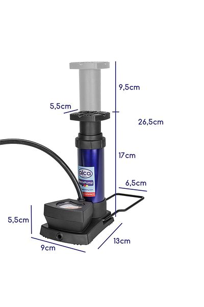 ALCA MINI FOOT PUMP WITH PRESSURE GAUGE