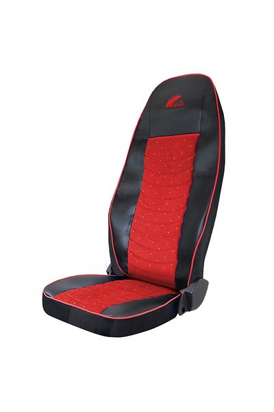 Umbrella SET HUSE SCAUN TRUCK UMBRELLA PENTRU VOLVO EURO 5 PIELE ECOLOGICA NEAGRA + VELVET ROSU