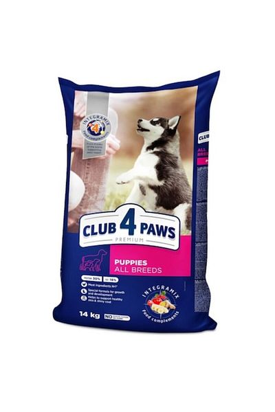 Club4Paws Hrană uscată pentru câini juniori, toate rasele, Club 4 Paws, pui, 14 kg