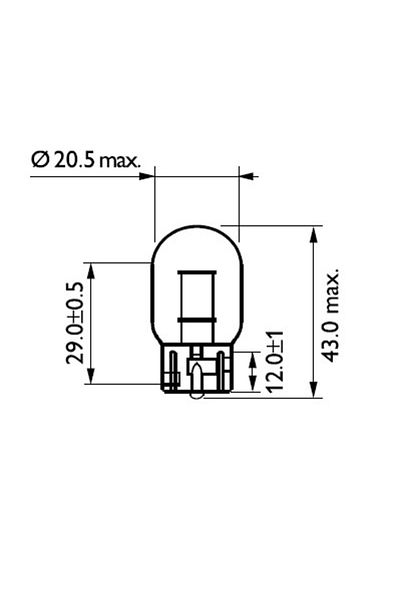Philips Set 2 Becuri Fara Soclu 12V W21W W3X16D Philips