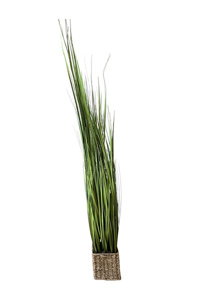 Generic Artificial green grass tree with a square stand, size 1.5 m