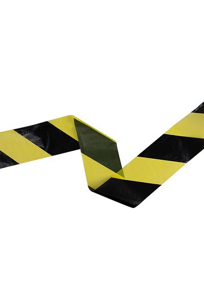 JBM SIGNALING TAPE. WARNING YELLOW/BLACK - 200M