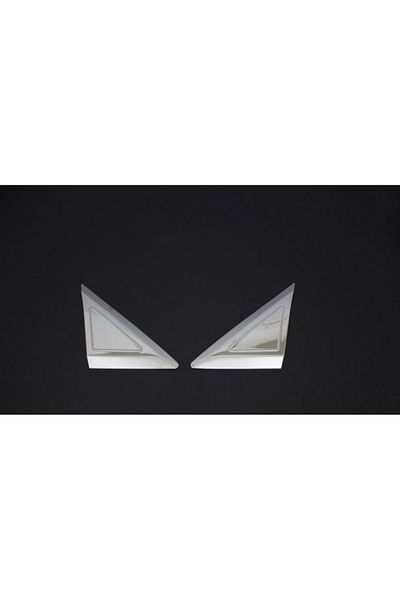CED AUTO TRADE Ornamente oglinda triunghi inox compatibil MERCEDES SPRINTER W906 2006-2017