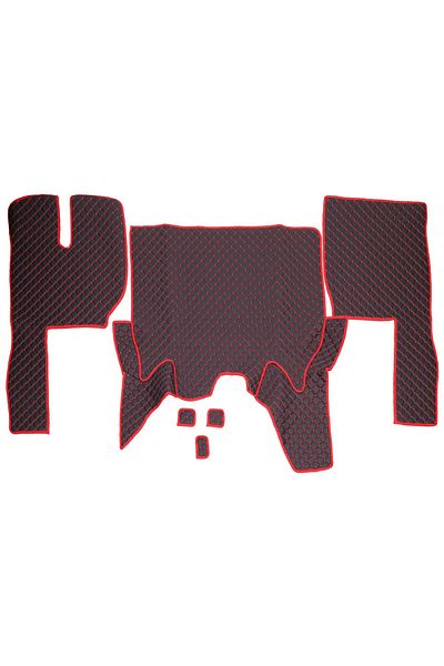 Umbrella SET OF ECOLOGICAL LEATHER TRUCK UMBRELLA MATS FOR VOLVO EURO 6 AUTOMATIC. BLACK