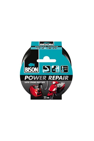 Bison Banda Adeziva Texturata Neagra 50 Mm X 25 M