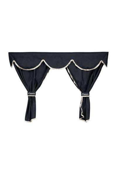 CED AUTO TRADE Truck cabin curtain set, universal compatible with Iveco, black color