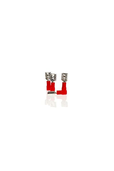 ALCA Red Insulated Auto Electrical Terminals 6.3Mm Male Type - Set of 10