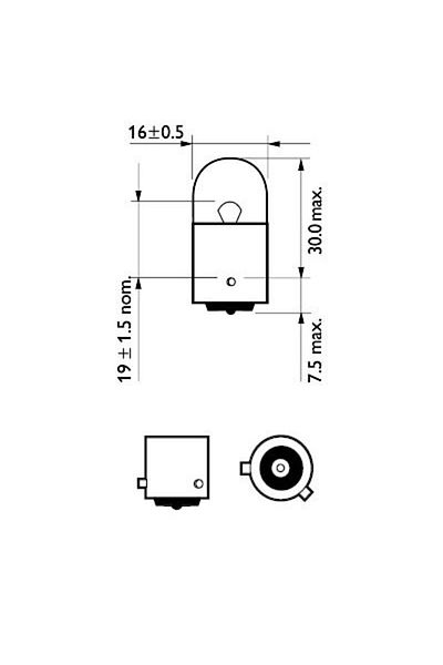 Philips BEC AUXILIAR RY10W 12V SET 10 BUC VISION PHILIPS