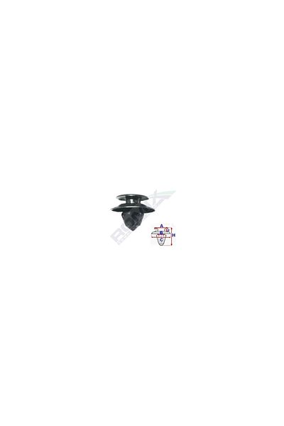 ROMİX Clips Tapiterie Pentru Mercedes 8.1X13.2Mm - Negru Set 10 Buc