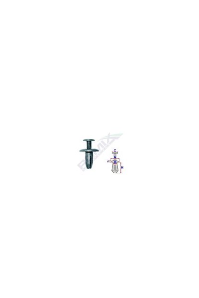 ROMİX Clips Fixare Pentru Toyota 6X13.3Mm - Negru Set 10 Buc