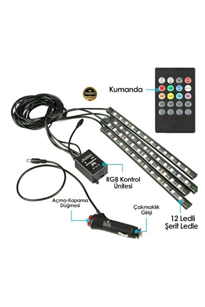 TRAKMATS Ford Focus 2 2005-2006-2007-2008-2009-2010 Araç İçi LED,Aydınlatma