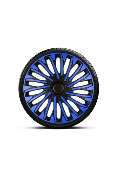 Mega Drive SET OF 15` BLUE-BLACK WHEEL COVERS WITH BLACK RING SOHO