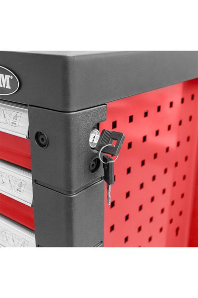 JBM Tool Bench 7 Drawers Red Equipped 172 Pieces Jbm