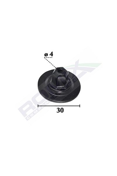 ROMİX Piulita Fixare Elemente Capota Pentru Grup Vag 4X30Mm Negru - Set 10 Buc