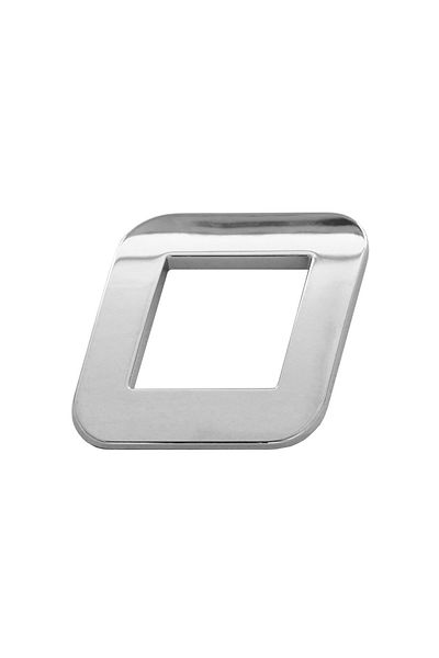 Mega Drive 3D Car Ornament. Letter O. 26 Mm. Chrome
