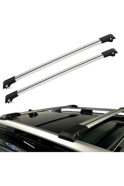 CED AUTO TRADE Set of 2 crossbars compatible with DACIA DUSTER 2014-2017, Silver color